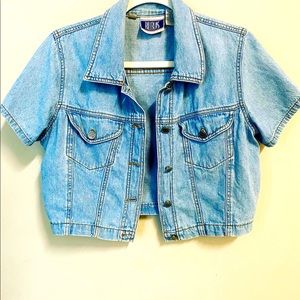 Vintage bill blass denim crop top